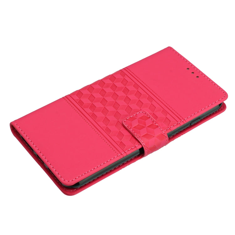 For Samsung Galaxy S25 5G Diamond Embossed Skin Feel Leather Phone Case(Red) - free shipping - PMC Jewellery - Order now!
