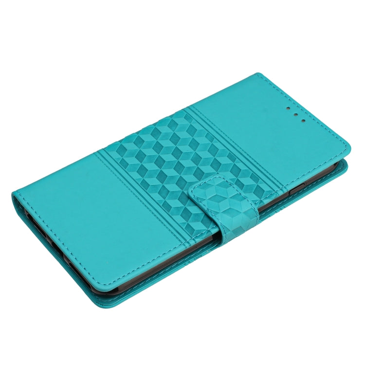 For Samsung Galaxy S25+ 5G Diamond Embossed Skin Feel Leather Phone Case(Blue) - Galaxy S25+ 5G Cases by PMC Jewellery | Online Shopping South Africa | PMC Jewellery | Buy Now Pay Later Mobicred