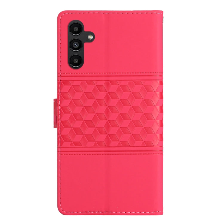 For Samsung Galaxy S25+ 5G Diamond Embossed Skin Feel Leather Phone Case(Red) - free shipping - PMC Jewellery - Order now!