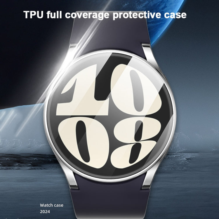 For Samsung Galaxy Watch FE 40mm Full Coverage Electroplated TPU Watch Protective Case(Cyan) - Watch Cases by PMC TechLife | Online Shopping South Africa | PMC TechLife | Buy Now Pay Later Mobicred