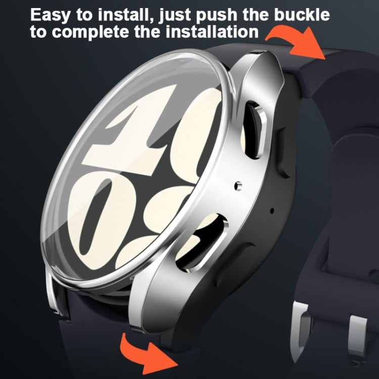 For Samsung Galaxy Watch FE 40mm Full Coverage Electroplated TPU Watch Protective Case(Silver) - Watch Cases by PMC TechLife | Online Shopping South Africa | PMC TechLife | Buy Now Pay Later Mobicred