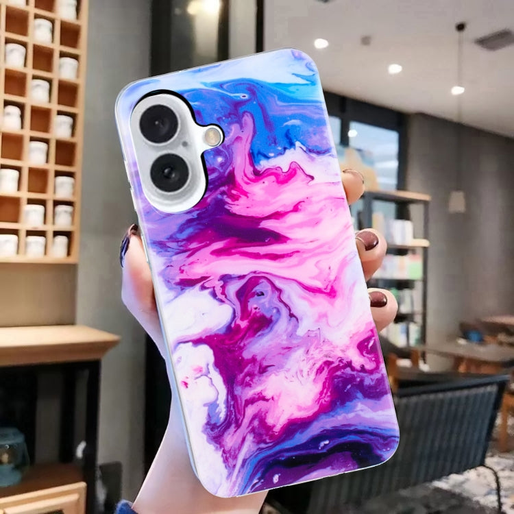 For iPhone 16 Plus IMD Marble TPU Phone Case(Red) - iPhone 16 Plus Cases by PMC TechLife | Online Shopping South Africa | PMC TechLife | Buy Now Pay Later Mobicred