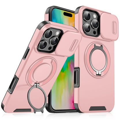 For iPhone 16 Pro Sliding Camshield Ring Holder Phone Case(Pink) - iPhone 16 Pro Cases by PMC Jewellery | Online Shopping South Africa | PMC Jewellery | Buy Now Pay Later Mobicred