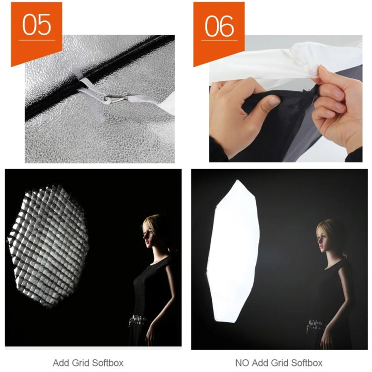 Godox Octagon Honeycomb Grid Softbox with Bowens Mount, Size:95cm - free shipping - PMC TechLife - Order now!