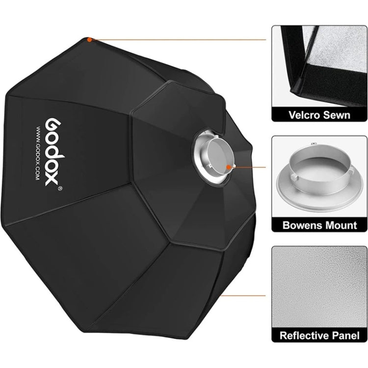 Godox Octagon Honeycomb Grid Softbox with Bowens Mount, Size:140cm - free shipping - PMC TechLife - Order now!