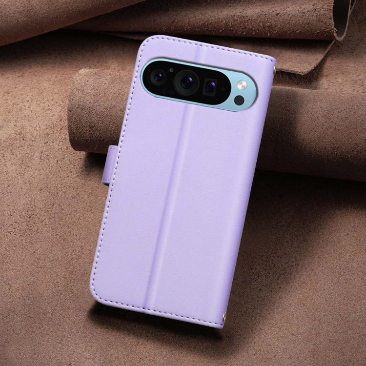 For Google Pixel 9 Square Texture Leather Phone Case(Purple) - Google Cases by PMC Jewellery | Online Shopping South Africa | PMC Jewellery | Buy Now Pay Later Mobicred