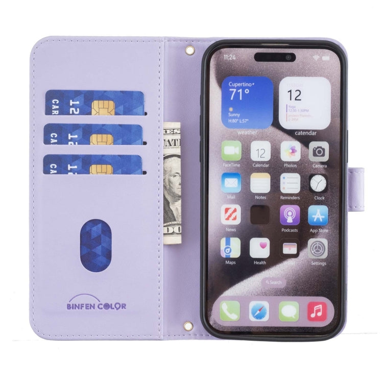 For Google Pixel 9 Pro Square Texture Leather Phone Case(Purple) - Google Cases by PMC TechLife | Online Shopping South Africa | PMC TechLife | Buy Now Pay Later Mobicred