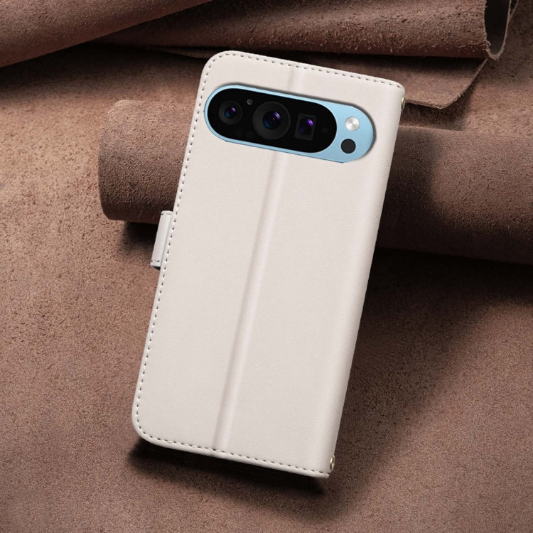 For Google Pixel 9 Pro Square Texture Leather Phone Case(Beige) - Google Cases by PMC TechLife | Online Shopping South Africa | PMC TechLife | Buy Now Pay Later Mobicred