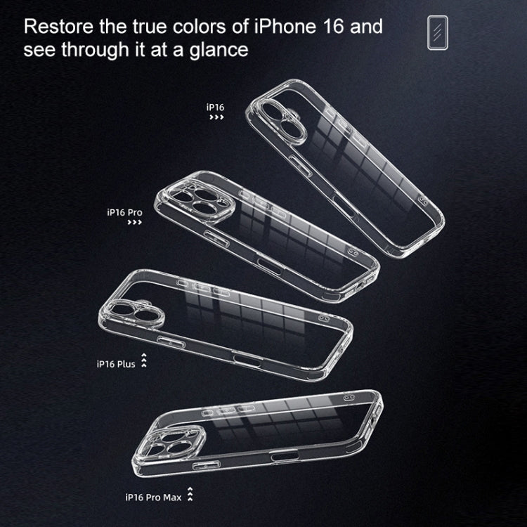 For iPhone 16 Pro Four Corner Airbag Transparent Glass Phone Case - iPhone 16 Pro Cases by PMC Jewellery | Online Shopping South Africa | PMC Jewellery | Buy Now Pay Later Mobicred