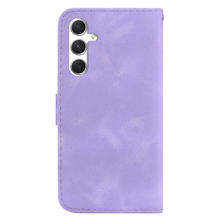 For Samsung Galaxy S25+ 5G Seven-shaped Embossed Leather Phone Case(Purple) - free shipping - PMC Jewellery - Order now!