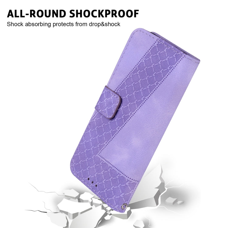 For Samsung Galaxy S25+ 5G Seven-shaped Embossed Leather Phone Case(Purple) - free shipping - PMC Jewellery - Order now!