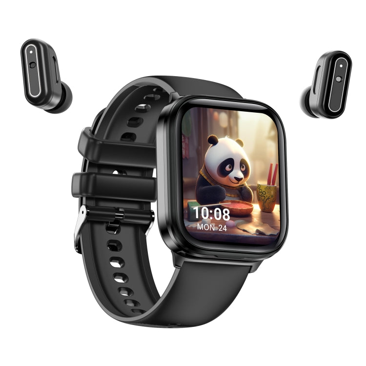 X9 1.85 inch Square Screen 2 in 1 Bluetooth Earphone Smart Watch(Black) - Smart Watches by PMC Jewellery | Online Shopping South Africa | PMC Jewellery | Buy Now Pay Later Mobicred