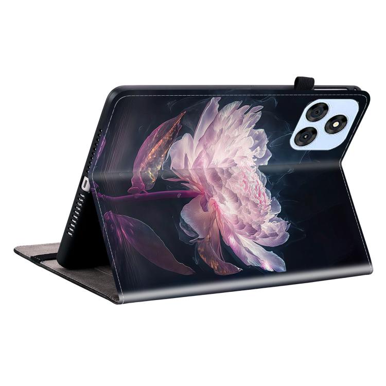 For itel VistaTab 30 Crystal Texture Painted Leather Smart Tablet Case(Purple Peony) - Others by PMC TechLife | Online Shopping South Africa | PMC TechLife | Buy Now Pay Later Mobicred