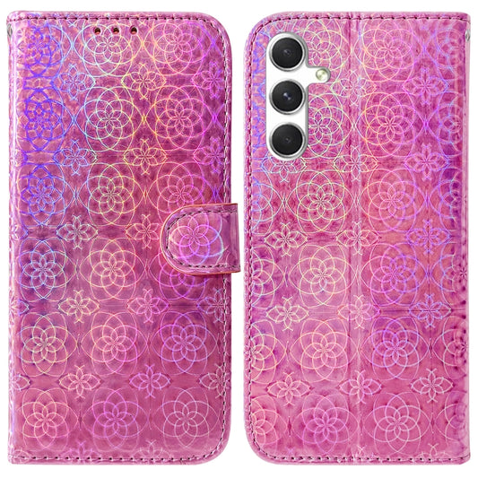 For Samsung Galaxy S25+ 5G Colorful Magnetic Buckle Leather Phone Case(Pink) - Galaxy S25+ 5G Cases by PMC Jewellery | Online Shopping South Africa | PMC Jewellery | Buy Now Pay Later Mobicred