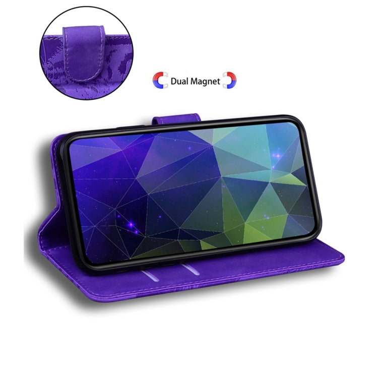 For Samsung Galaxy S25+ 5G Tiger Embossing Pattern Flip Leather Phone Case(Purple) - Galaxy S25+ 5G Cases by PMC Jewellery | Online Shopping South Africa | PMC Jewellery | Buy Now Pay Later Mobicred