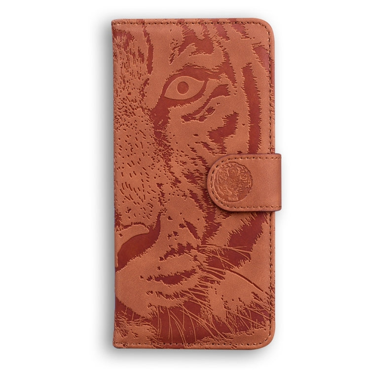 For Samsung Galaxy S25 Ultra 5G Tiger Embossing Pattern Flip Leather Phone Case(Brown) - free shipping - PMC Jewellery - Order now!