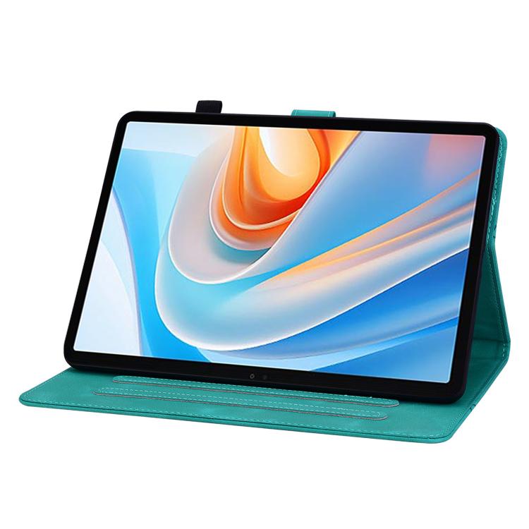 For itel VistaTab 30 Lily Embossed Leather Tablet Case(Green) - Others by PMC TechLife | Online Shopping South Africa | PMC TechLife | Buy Now Pay Later Mobicred