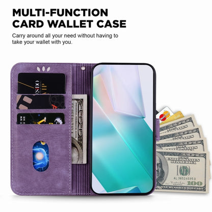 For Samsung Galaxy S25+ 5G Little Tiger Embossed Leather Phone Case(Purple) - Galaxy S25+ 5G Cases by PMC Jewellery | Online Shopping South Africa | PMC Jewellery | Buy Now Pay Later Mobicred