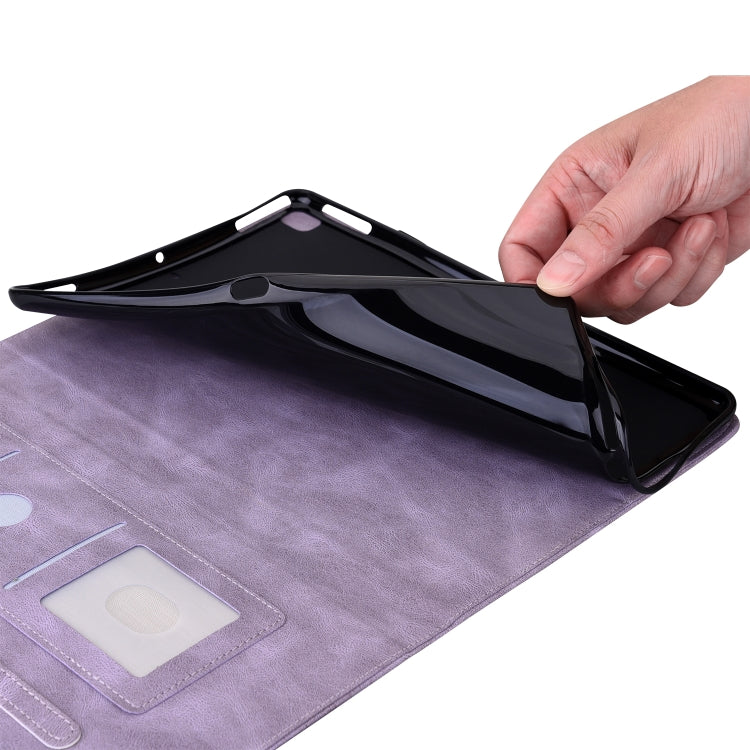 For itel Pad One 10.1 Butterfly Flower Embossed Leather Tablet Case(Purple) - Others by PMC TechLife | Online Shopping South Africa | PMC TechLife | Buy Now Pay Later Mobicred