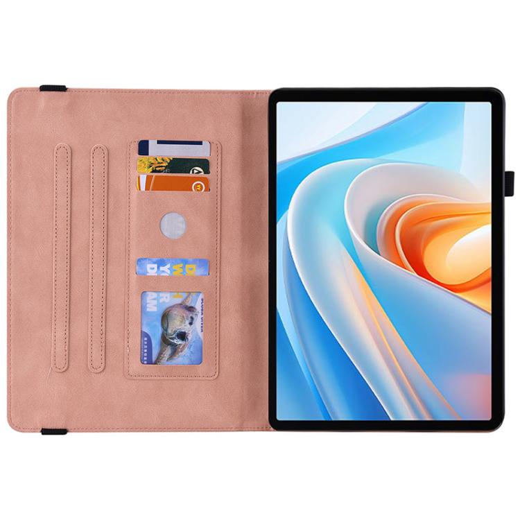 For itel VistaTab 30 Butterfly Flower Embossed Leather Tablet Case(Rose Gold) - Others by PMC TechLife | Online Shopping South Africa | PMC TechLife | Buy Now Pay Later Mobicred
