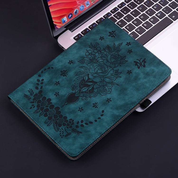 For Huawei MatePad SE 11 2024 Butterfly Rose Embossed Leather Tablet Case(Dark Blue) - Huawei by PMC Jewellery | Online Shopping South Africa | PMC Jewellery | Buy Now Pay Later Mobicred
