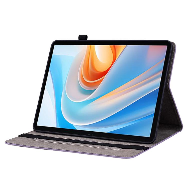 For itel VistaTab 30 Butterfly Rose Embossed Leather Tablet Case(Purple) - Others by PMC TechLife | Online Shopping South Africa | PMC TechLife | Buy Now Pay Later Mobicred