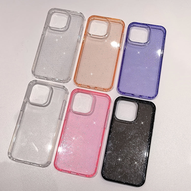 For iPhone 16 Plus Glitter Powder TPU Hybrid PC Phone Case(Transparent) - free shipping - PMC TechLife - Order now!