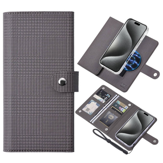 For iPhone 15 Pro ViLi GHA-C Series RFID MagSafe Magnetic Flip Leather Phone Case(Grey) - iPhone 15 Pro Cases by ViLi | Online Shopping South Africa | PMC Jewellery | Buy Now Pay Later Mobicred