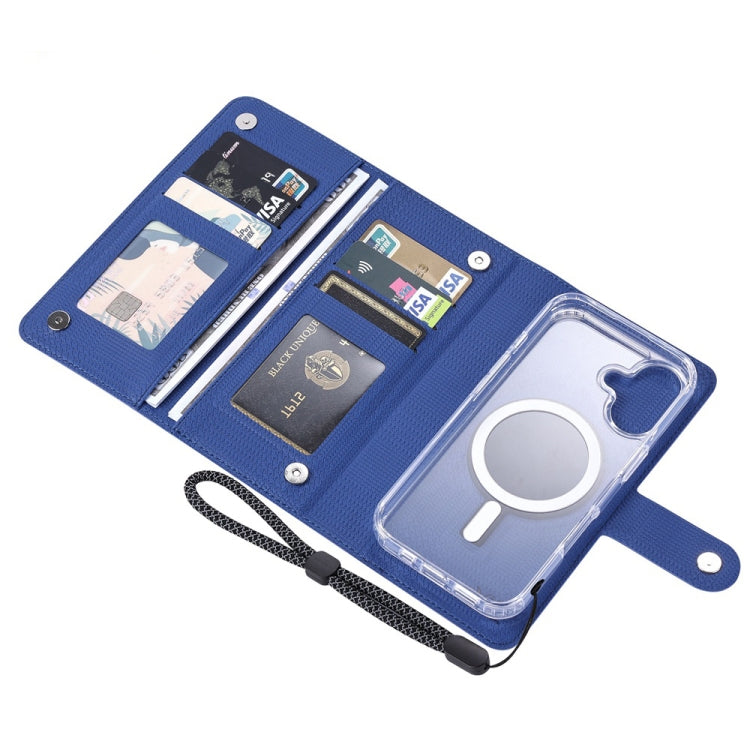 For iPhone 15 Pro Max ViLi GHA-C Series RFID MagSafe Magnetic Flip Leather Phone Case(Blue) - free shipping - PMC Jewellery - Order now!