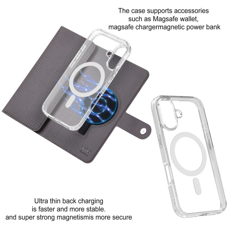 For iPhone 13 Pro Max ViLi GHA-C Series RFID MagSafe Magnetic Flip Leather Phone Case(Grey) - free shipping - PMC Jewellery - Order now!