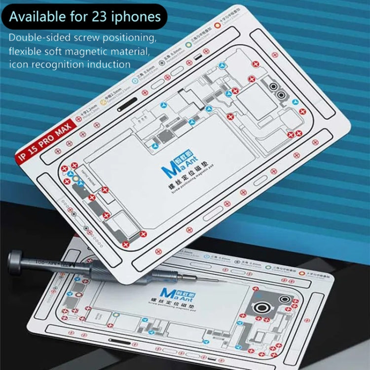 For iPhone 15 Pro Max MaAnt Double-sided Screw Positioning Flexible Soft Magnetic Pad - Magnetic Screws Mat by MaAnt | Online Shopping South Africa | PMC TechLife | Buy Now Pay Later Mobicred