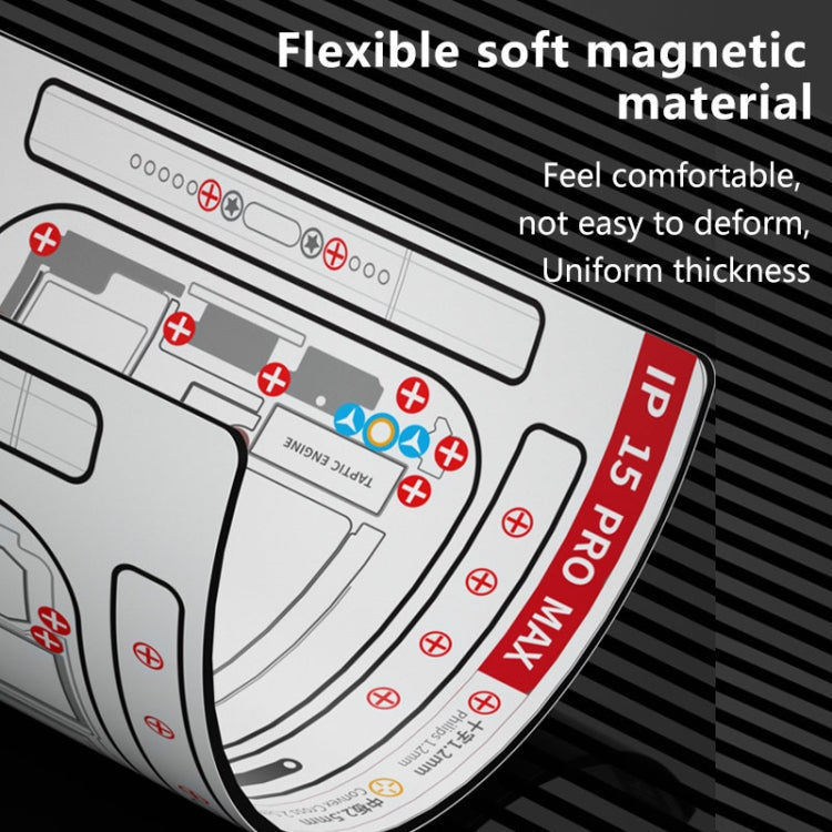 For iPhone 14 Plus MaAnt Double-sided Screw Positioning Flexible Soft Magnetic Pad - Magnetic Screws Mat by MaAnt | Online Shopping South Africa | PMC TechLife | Buy Now Pay Later Mobicred