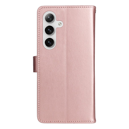 For Samsung Galaxy S25+ / S24+ 5G Cat and Bee Embossed Flip Leather Phone Case(Rose Gold) - Galaxy S25+ 5G Cases by PMC Jewellery | Online Shopping South Africa | PMC Jewellery | Buy Now Pay Later Mobicred