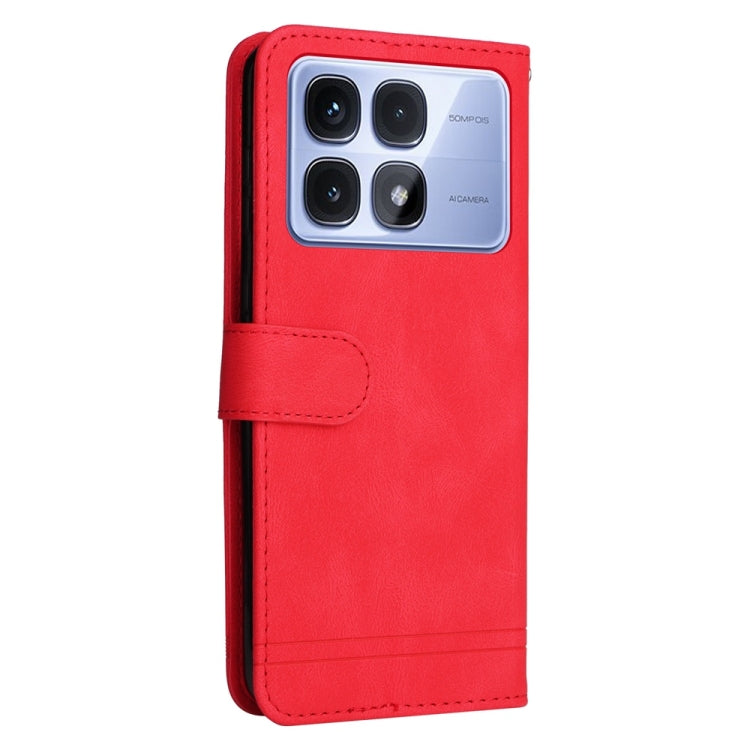 For Redmi K70 Ultra Skin Feel Life Tree Metal Button Leather Phone Case(Red) - Xiaomi Cases by PMC Jewellery | Online Shopping South Africa | PMC Jewellery | Buy Now Pay Later Mobicred