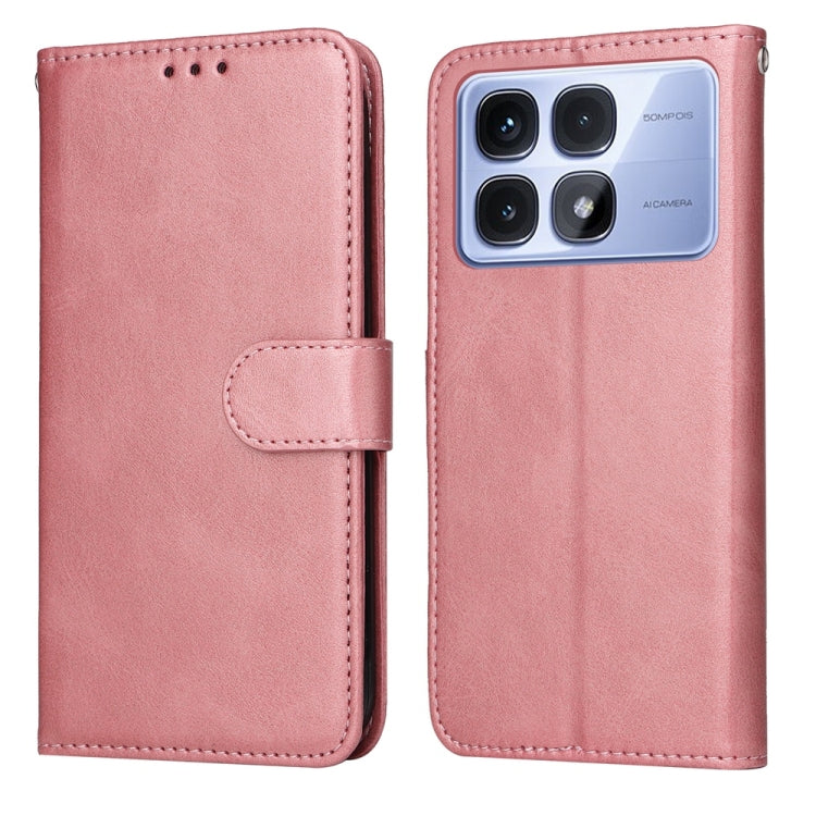 For Redmi K70 Ultra Classic Calf Texture Flip Leather Phone Case(Rose Gold) - Xiaomi Cases by PMC Jewellery | Online Shopping South Africa | PMC Jewellery | Buy Now Pay Later Mobicred