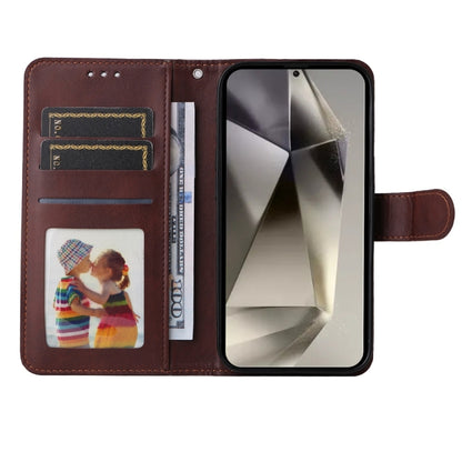 For Samsung Galaxy S25 Ultra 5G Classic Calf Texture Flip Leather Phone Case(Brown) - Galaxy S25 Ultra 5G Cases by PMC Jewellery | Online Shopping South Africa | PMC Jewellery | Buy Now Pay Later Mobicred