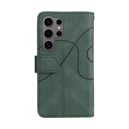 For Samsung Galaxy S25 Ultra 5G Dual-color 9 Card Slots Zipper Wallet Leather Phone Case(Green) - Galaxy S25 Ultra 5G Cases by PMC Jewellery | Online Shopping South Africa | PMC Jewellery | Buy Now Pay Later Mobicred