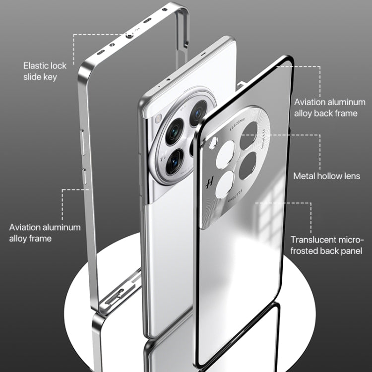 For OnePlus Ace 3 Pro Snap Buckle Single-sided Metal Frame Frosted Phone Case(Space Black) - OnePlus Cases by PMC TechLife | Online Shopping South Africa | PMC TechLife | Buy Now Pay Later Mobicred