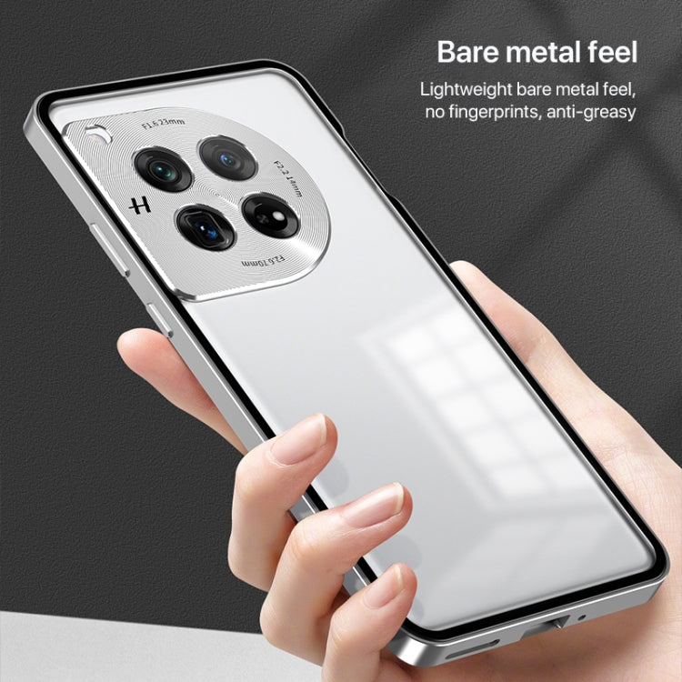 For OnePlus 13 Snap Buckle Single-sided Metal Frame Frosted Phone Case(Space Black) - OnePlus Cases by PMC TechLife | Online Shopping South Africa | PMC TechLife | Buy Now Pay Later Mobicred