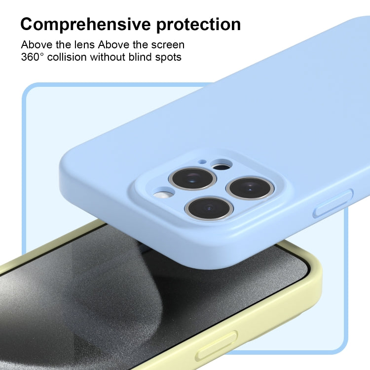 For iPhone 16 Pro Max Precise Hole Liquid Silicone Jelly Color Full Coverage Phone Case(White) - free shipping - PMC TechLife - Order now!