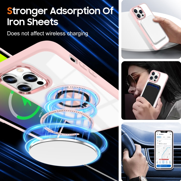 For iPhone 16 Pro Max Magnetic Rotating Ring Holder Phone Case(Pink) - iPhone 16 Pro Max Cases by PMC Jewellery | Online Shopping South Africa | PMC Jewellery | Buy Now Pay Later Mobicred