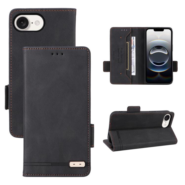 For iPhone SE 2024 Magnetic Clasp Leather Phone Case(Black) - free shipping - PMC TechLife - Order now!