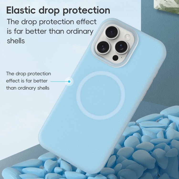 For iPhone 16 Pro Jelly Liquid Silicone MagSafe Magnetic Phone Case(Grey) - iPhone 16 Pro Cases by PMC TechLife | Online Shopping South Africa | PMC TechLife | Buy Now Pay Later Mobicred