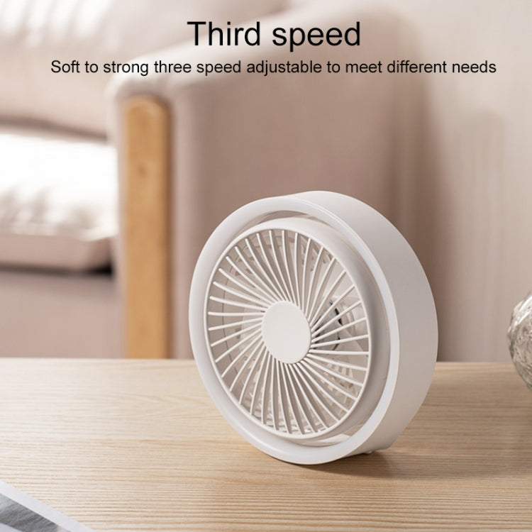 N601 180 Degree Rotating Type-C Desktop Fan with LED Ambience Light(Black) - Electric Fans by PMC TechLife | Online Shopping South Africa | PMC TechLife | Buy Now Pay Later Mobicred