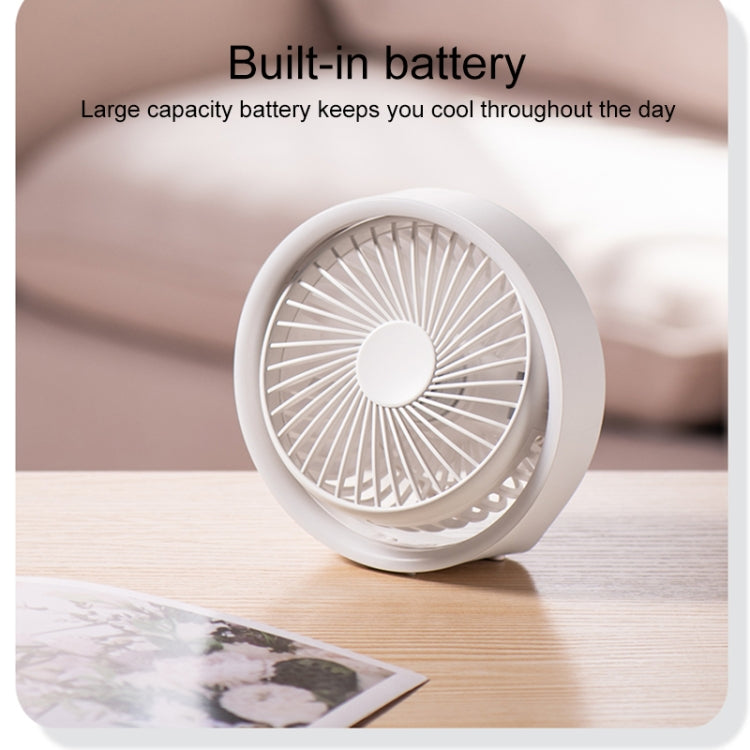 N601 180 Degree Rotating Type-C Desktop Fan with LED Ambience Light(Pink) - Electric Fans by PMC TechLife | Online Shopping South Africa | PMC TechLife | Buy Now Pay Later Mobicred