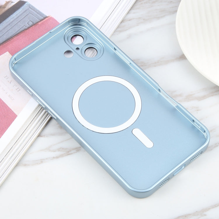 For iPhone 16 Liquid TPU Silicone Solid Color MagSafe Phone Case(Blue) - iPhone 16 Cases by PMC TechLife | Online Shopping South Africa | PMC TechLife | Buy Now Pay Later Mobicred