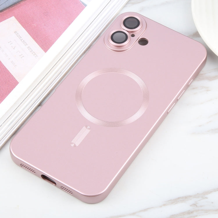 For iPhone 16 Liquid TPU Silicone Solid Color MagSafe Phone Case(Rose Gold) - iPhone 16 Cases by PMC Jewellery | Online Shopping South Africa | PMC Jewellery | Buy Now Pay Later Mobicred