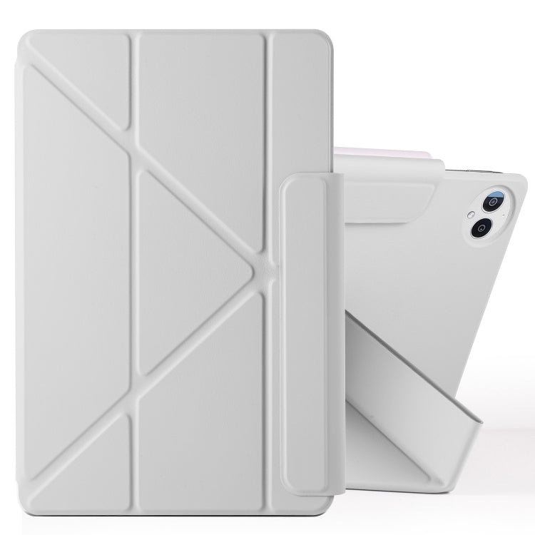 For Huawei MatePad Pro 13.2 2023 Fixed Buckle Magnetic Deformation Leather Tablet Case(Grey) - Huawei by PMC TechLife | Online Shopping South Africa | PMC TechLife | Buy Now Pay Later Mobicred