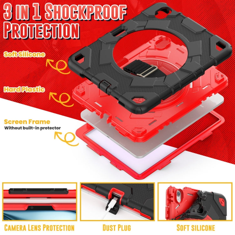 For iPad Air 11 2024 Spider Hand Grip Turntable Stand Tablet Case(Black Red) - iPad Air 11 2024 Cases by PMC Jewellery | Online Shopping South Africa | PMC Jewellery | Buy Now Pay Later Mobicred