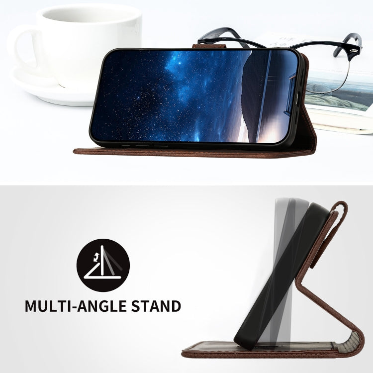 For iPhone 16e YX0080 Grid Butterfly Embossed Pattern Flip Leather Phone Case with Lanyard(Coffee) - iPhone 16e Cases by PMC TechLife | Online Shopping South Africa | PMC TechLife | Buy Now Pay Later Mobicred